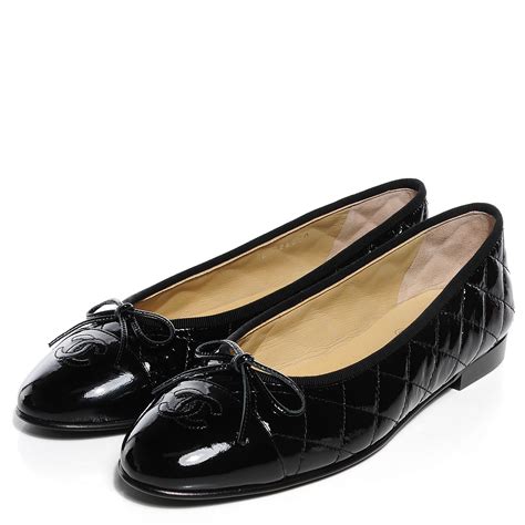 chanel quilted ballerina flats black|chanel ballerina flat shoes size.